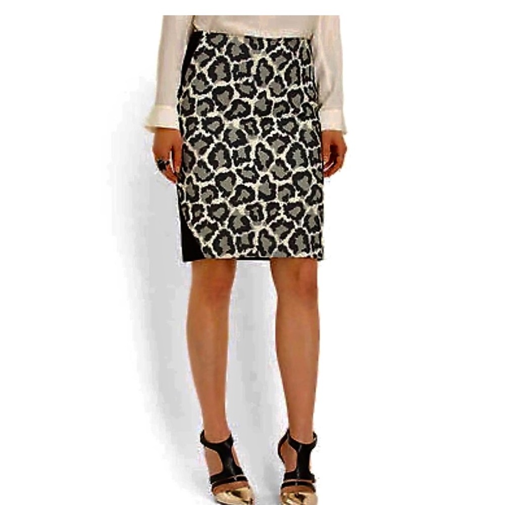 Diane Von Furstenberg Emma leopard print skirt size 6